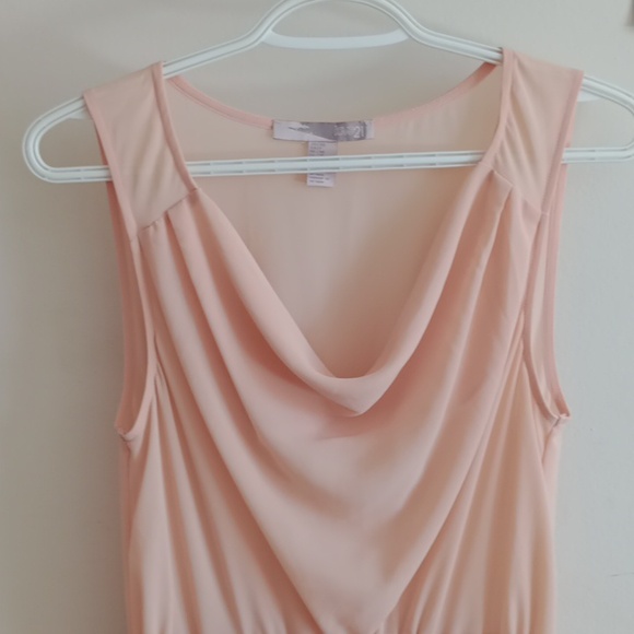 Vintage Peach Chiffon Summer Dress - Picture 2 of 10